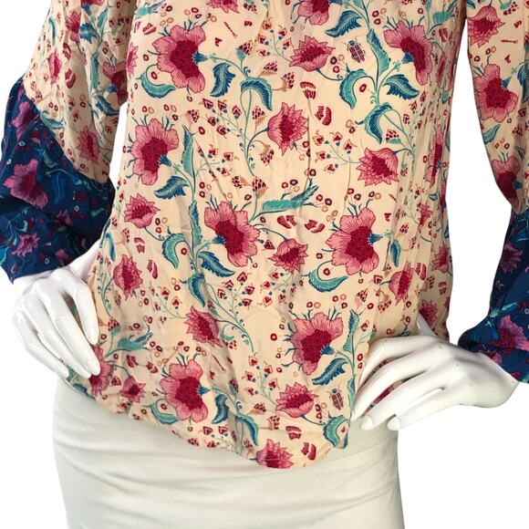 Andree By Unit Womens Size S Top Give You My All Blouse Off The Shoulder Floral - Picture 3 of 14